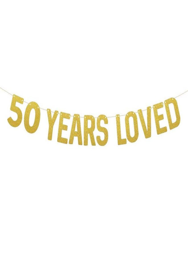 لافتة "50 عامًا من الحب" من SVM CRAFT® لتزيين حفلات أعياد الميلاد الخمسين/الذكرى السنوية للزواج